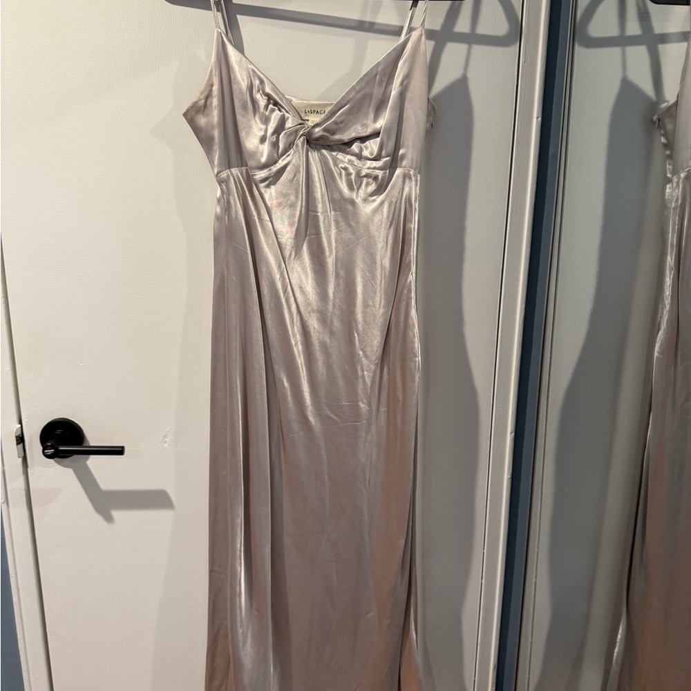 L*Space Silver Satin Dress
